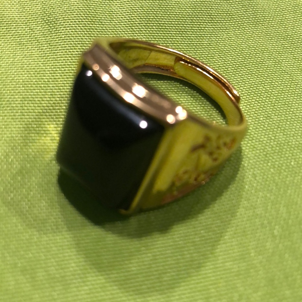 Mens Ring with Onyx stone